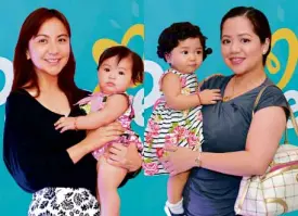  ??  ?? KAT Castañeda and daughter Ameelia, Lee Shen Gee Cal-or and daughter Camilla Claudette