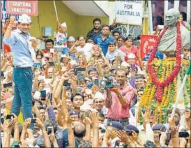  ?? AFP FILE ?? ▪ Hardik Patel, convener of the Patidar Anamat Andolan Samiti, led the agitation that sparked among the community’s youth an optimism they could get ‘access’ to higher education and government jobs.