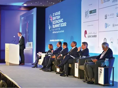  ?? Supplied ?? The 2nd Arab-British Economic Summit that was organized by the UK-based Arab British Chamber of Commerce opened on Wednesday in London.