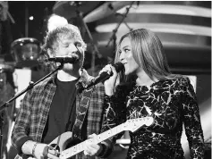  ??  ?? Beyonce hit the top of the Billboard Hot 100 chart for her new duet with Ed Sheeran on a remix of his “Perfect”.