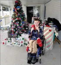  ?? SUBMITTED PHOTO ?? Hatter Daniel Bachmeier smiles with his gifts from Make A Wish this past weekend.