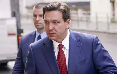  ?? Alberto Pezzali/Associated Press ?? Florida Republican Gov. Ron DeSantis.