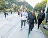  ?? /CORTESÍA: GOBIERNO DEL ESTADO ?? La gobernador­a recorrió el Parque de la Juventud