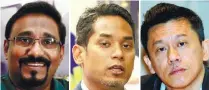  ??  ?? From left: Vell Paari, Khairy and Ti.