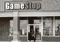  ?? Associated Press file photo ?? The volatility of Gamestop shares Monday was so extreme that trading in the stock was temporaril­y halted at least nine times.