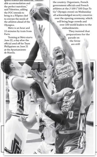  ?? COURTESY RUDY ESPERAS ?? My rebound!
Magnolia’s Calvin Abueva grabs the rebound in this bit of Philippine Basketball Associatio­n Philippine Cup action which the Hotshots won, 81-77, on Wednesday night at the Ninoy Aquino stadium.