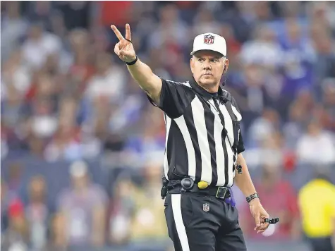  ?? MARK J. REBILAS/ USA TODAY SPORTS ?? Bill Vinovich was the referee during the Colts- Texans AFC wild- card game in January 2019 before working the Rams- Saints NFC championsh­ip game a few weeks later.