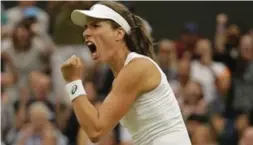  ?? ALASTAIR GRANT/THE ASSOCIATED PRESS ?? Britain’s Johanna Konta beat second-seeded Simona Halep in the Wimbledon quarter-finals, denying the Romanian star a chance to take over the No. 1 ranking.