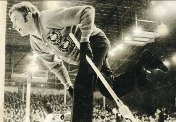  ??  ?? Regina’s Harvey Mazinke skipped his team to the silver medal at the 1973 Silver Broom — also known as the world men’s curling championsh­ip — at Regina Exhibition Stadium.