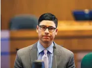  ?? ANREDS LEIGHTON/FOR THE JOURNAL ?? Former Santa Fe County sheriff’s deputy Tai Chan waits in the courtroom for his trial to beign in Las Cruces in May 2016. He was accused of fatally shooting a fellow deputy.