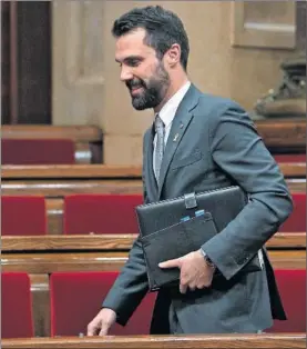  ?? / ALBERT GARCIA ?? Roger Torrent el jueves en el Parlament de Catalunya.