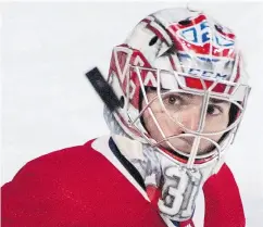  ?? GRAHAM HUGHES / THE CANADIAN PRESS ?? If goaltender Carey Price can get back to his Vezina Trophy-winning form, the Canadiens could be a surprise NHL club this season.