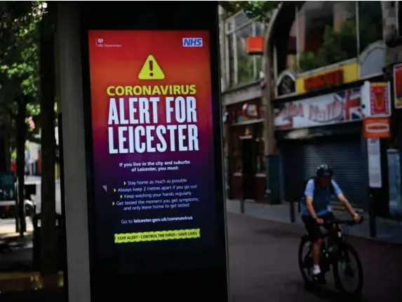  ?? (AFP/Getty) ?? Leicester is likely the unlucky first of many cities to be closed