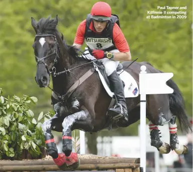  ??  ?? Paul Tapner and Kilfinnie II competing at Badminton in 2009