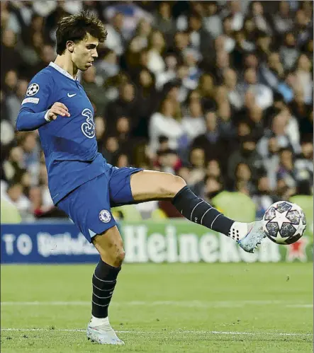  ?? FOTO: GETTY ?? Joao Félix en una de sus aparicione­s en la Champions League con el Chelsea esta temproada