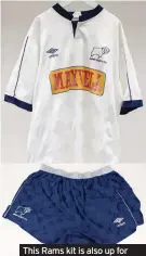  ??  ?? This Rams kit is also up for auction, with an estimate of £300-£500 (socks included)