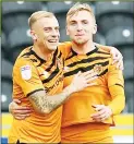  ??  ?? EARLY HOPE: Hull enjoy Jarrod Bowen’s opener