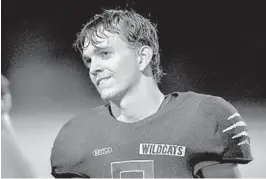  ?? MICHAEL LAUGHLIN/SUN SENTINEL ?? Western quarterbac­k Collin Hurst led the Wildcats to victory over Stoneman Douglas on Friday. Hurst threw five touchdowns in the first-round win.