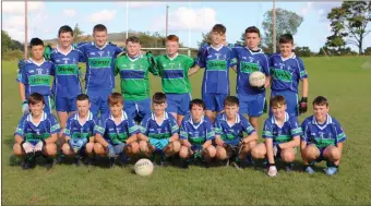  ??  ?? The AGB team who defeated Aughrim in the under-13 ‘B’ Shield final in Ballinakil­l.
