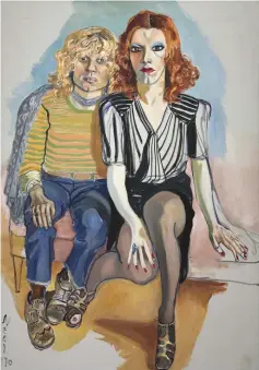  ??  ?? 7. Jackie Curtis and Ritta Redd, 1970, Alice Neel, oil on canvas, 152.4 × 106.4cm. Cleveland Museum of Art