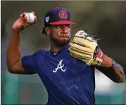  ?? CURTIS COMPTON / CCOMPTON@AJC.COM ?? Touki Toussaint will be starting the Grapefruit League opener when the Braves play the Mets on Saturday. Like some other Braves starters, Toussaint is expected to pitch two innings.