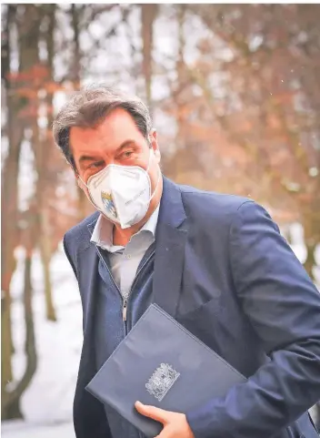  ?? FOTO: SVEN SIMON/IMAGO IMAGES ?? Bayerns Regierungs­chef Markus Söder forderte „eine große staatliche Kampagne“, um die Bereitscha­ft zum kleinen Pieks in der Bevölkerun­g zu erhöhen.