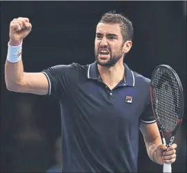  ?? FOTO: GETTY ?? Cilic, que hoy se medirá a Djokovic, selló ayer su billete para el Masters ante Goffin