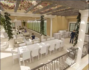  ??  ?? The home will have an outdoor dining area on one of its balconies.