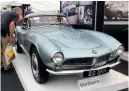  ??  ?? Belonging to John Surtees from new, this 1957 BMW 507 achieved a new world record when the hammer fell at £3,809,500