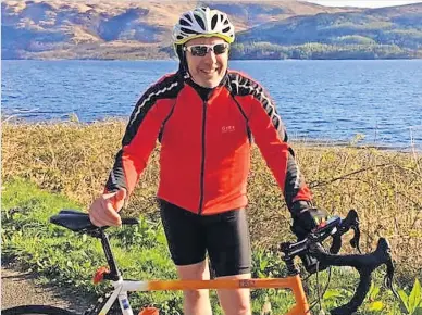  ?? ?? Fundraiser
Jim Bertram has one more cycle marathon lined up for charity