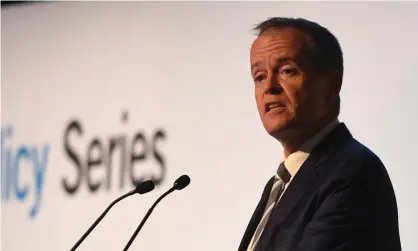  ?? Photograph: Dean Lewins/ AAP ?? Bill Shorten says the most dangerous thing about economic insecurity is ‘it can be self-fulfilling’.