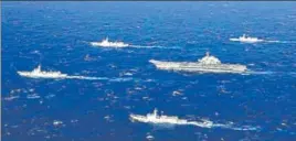  ?? AFP FILE ?? A file photo of a Chinese Navy formation during a drill in the South China Sea.