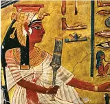  ?? ?? An eye on the afterlife: How Queen Nefertari is depicted in her tomb