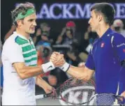  ?? GETTY IMAGES ?? ▪ Roger Federer (left) and Novak Djokovic look set for a rerun of their meeting in the Cincinnati Masters final.