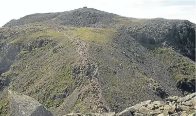  ??  ?? “The world’s greatest war memorial”: Scafell Pike.