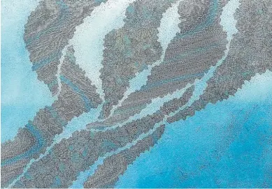  ?? JOSÉ MIGUEL MARCO ?? La pieza ‘Paraíso marino’, de técnica mixta sobre papel, datada en 2005.