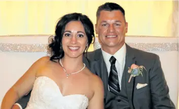  ?? SPECIAL TO NIAGARA FALLS REVIEW ?? Tiffany Rose and Cody Peers had a ‘perfect’ wedding in Niagara Falls Saturday. Then came the grim news: About $15,000 in wedding gift cash had been stolen.