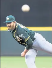  ??  ?? LINDSEY WASSON — GETTY IMAGES The A’s Brett Anderson looked sharp, allowing just two runs on five hits over 6 1⁄3 innings.