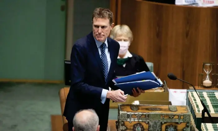  ?? Photograph: Mike Bowers/The Guardian ?? Christian Porter during question time in August. The privileges committee has found he did not breach rules by accepting funds from a blind trust to help pay his legal fees.