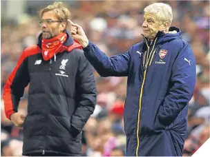  ??  ?? ■ Jurgen Klopp agrees with Arsene Wenger’s philosophy.