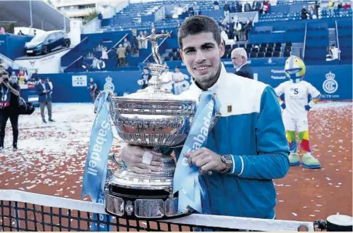  ?? // EFE ?? Carlos Alcaraz estará en Barcelona donde buscará revalidar el título... con permiso de Rafa Nadal