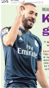  ?? AP. ?? Benzema anotó su gol 200 con la chema merengue.