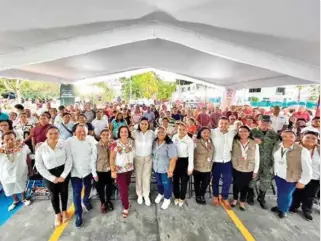  ?? FOTO: ?? CANCÚN. Ariadna Montiel, ayer en la instalació­n de Comités del Bienestar.
ESPECIAL