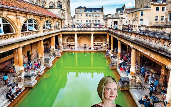  ??  ?? SPA-CTACULAR: The ancient Roman baths. Below: Jane Austen’s house
