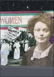  ??  ?? Leeds suffragett­e Mary Gawthorpe features in one of the Light Night projection­s in the city this year.