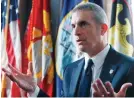  ??  ?? QUANTICO: Andrew Traver, director of the Naval Criminal Investigat­ive Service (NCIS) speaks during an interview at Marine Corps Base Quantico, in Quantico, Va. —AP