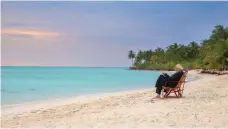  ?? @narendramo­di / X ?? Mr Modi on the beach in Lakshadwee­p