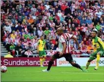  ??  ?? LEFT STANDING: Nathan Redmond had a superb game and sent thousands of fans out of the ground with his goal