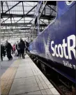  ??  ?? „ Scotrail has been criticised over delays in recent months.