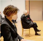  ?? IMAGOECONO­MICA ?? A Palazzo dei Maresciall­i.
La ministra della Giustizia, Marta Cartabia e il capo dello Stato, Sergio Mattarella all’anteprima del docufilm sulla figura di Rosario Livatino